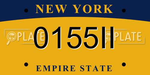 0155II New York License Plate