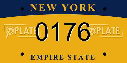 0176 New York License Plate