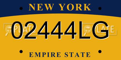 02444LG New York License Plate