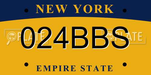 024BBS New York License Plate