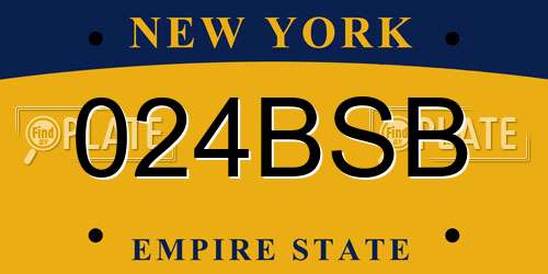 024BSB New York License Plate
