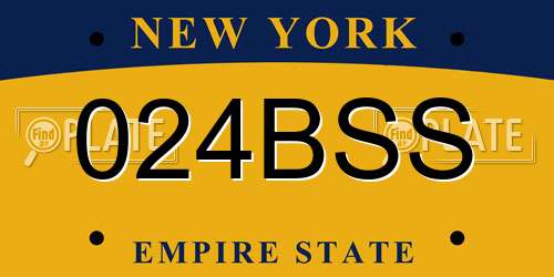 024BSS New York License Plate