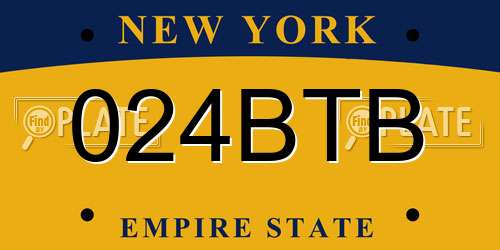 024BTB New York License Plate