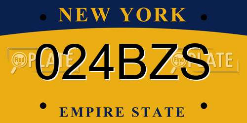 024BZS New York License Plate