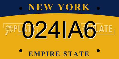 024IA6 New York License Plate