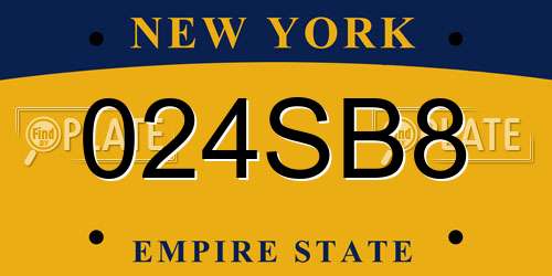 024SB8 New York License Plate