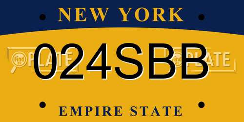 024SBB New York License Plate