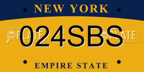 024SBS New York License Plate