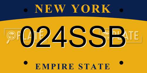 024SSB New York License Plate