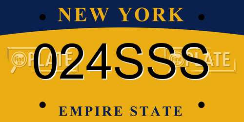 024SSS New York License Plate