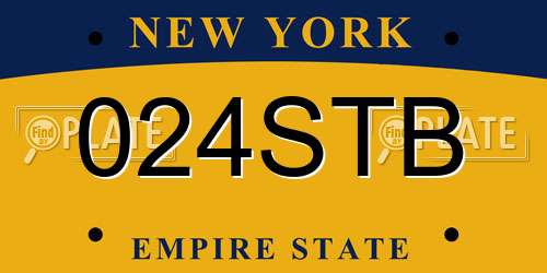024STB New York License Plate