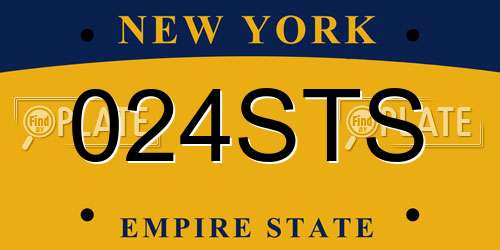 024STS New York License Plate