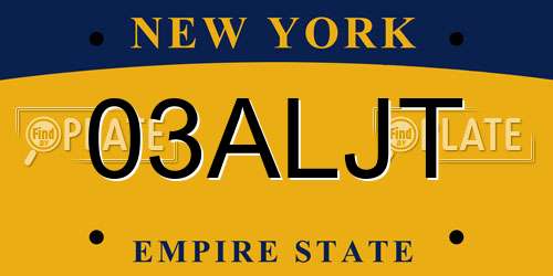 03ALJT New York License Plate