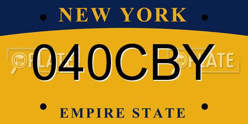 040CBY New York License Plate