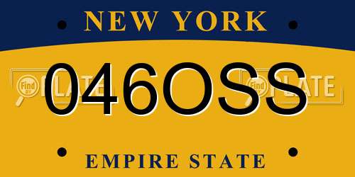 046OSS New York License Plate