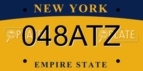 048ATZ New York License Plate