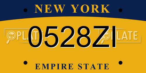 0528ZI New York License Plate