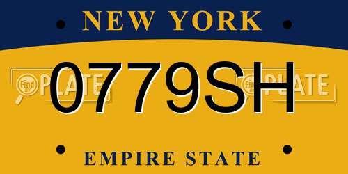 0779SH New York License Plate