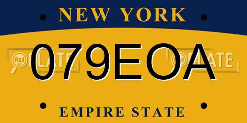 079EOA New York License Plate