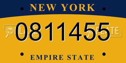 0811455 New York License Plate