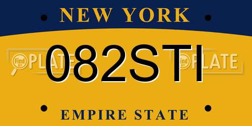 082STI New York License Plate