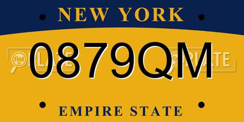 0879QM New York License Plate