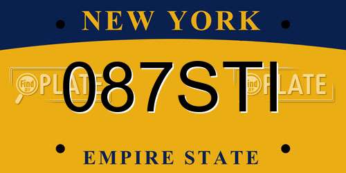 087STI New York License Plate