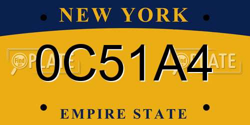 0C51A4 New York License Plate