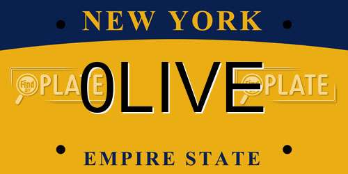 0LIVE New York License Plate