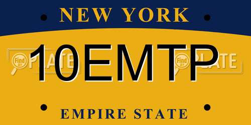 10EMTP New York License Plate