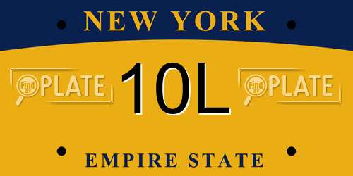 10L New York License Plate