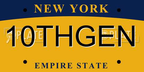 10THGEN New York License Plate