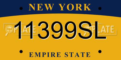 11399SL New York License Plate