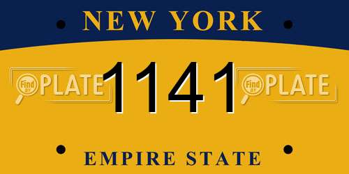 1141 New York License Plate
