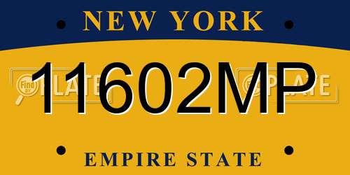 11602MP New York License Plate