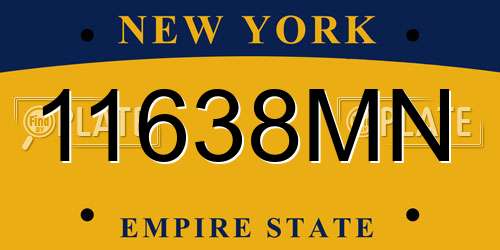 11638MN New York License Plate