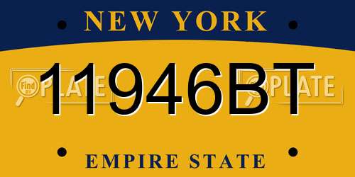11946BT New York License Plate