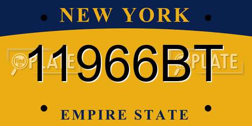 11966BT New York License Plate