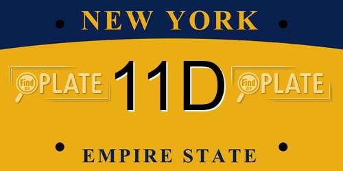 11D New York License Plate