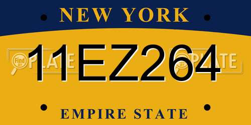 11EZ264 New York License Plate