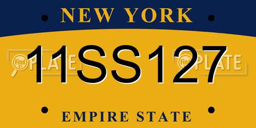 11SS127 New York License Plate