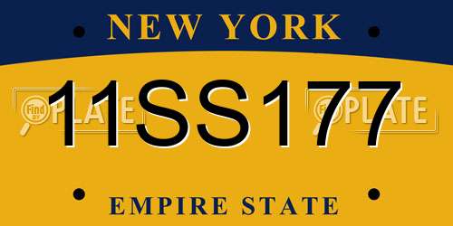 11SS177 New York License Plate