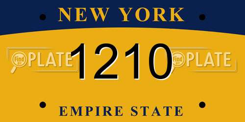 1210 New York License Plate