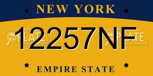 12257NF New York License Plate