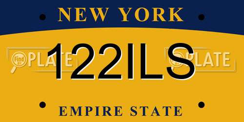 122ILS New York License Plate