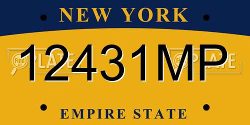 12431MP New York License Plate
