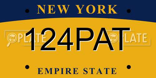 124PAT New York License Plate