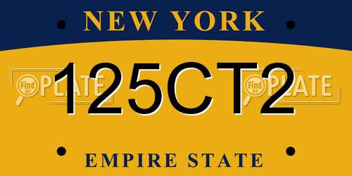 125CT2 New York License Plate