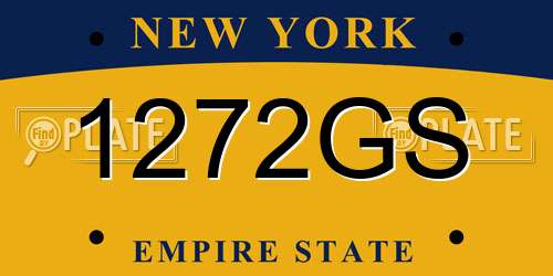1272GS New York License Plate