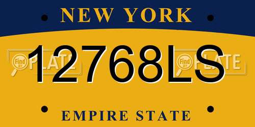 12768LS New York License Plate
